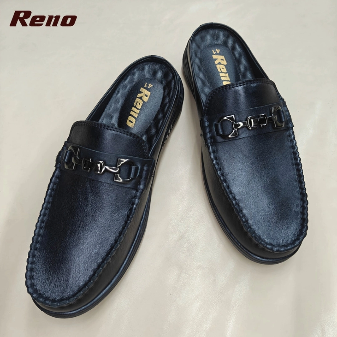 Reno Leather Half-Casual-Black-RH4102